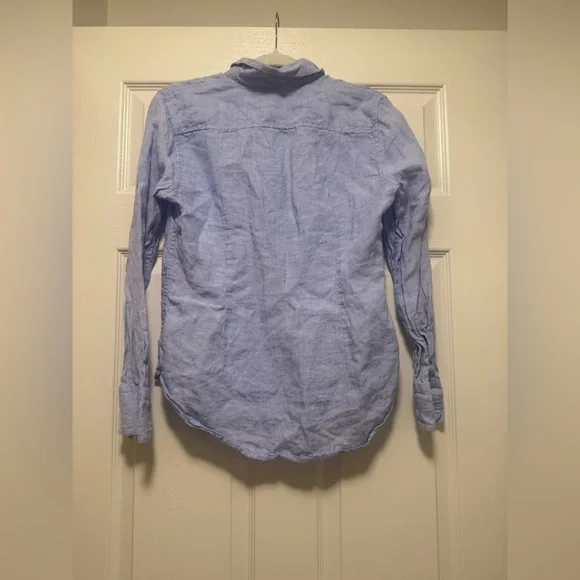 J. Crew Sky Blue Linen Shirt - Picture 7 of 13